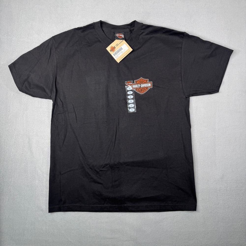 NWT Harley Davidson Party T-Shirt Size Large San Dimas Concert Socal Flames Tee